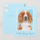 Welsh Springer Spaniel Painting - Original Dog Art Briefkaart (Voorkant / Achterkant)
