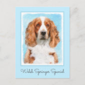 Welsh Springer Spaniel Painting - Original Dog Art Briefkaart (Voorkant)