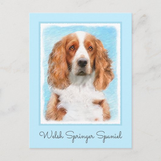 Welsh Springer Spaniel Painting - Original Dog Art Briefkaart (Voorkant)
