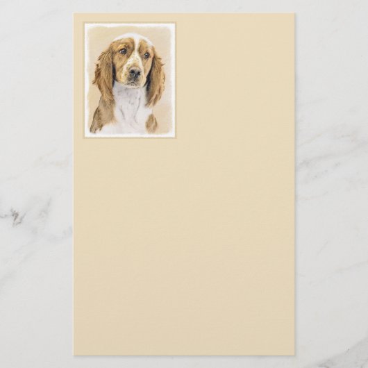 Welsh Springer Spaniel Painting - Original Dog Art Briefpapier (Voorkant)