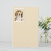Welsh Springer Spaniel Painting - Original Dog Art Briefpapier (Staand voorkant)