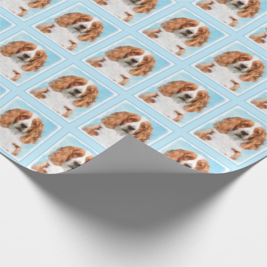 Welsh Springer Spaniel Painting - Original Dog Art Cadeaupapier (Hoek)