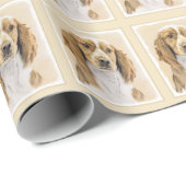 Welsh Springer Spaniel Painting - Original Dog Art Cadeaupapier (Rol Hoek)