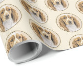 Welsh Springer Spaniel Painting - Original Dog Art Cadeaupapier (Rol Hoek)