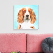 Welsh Springer Spaniel Painting - Original Dog Art Canvas Afdruk (Insitu (Woonkamer))