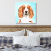 Welsh Springer Spaniel Painting - Original Dog Art Canvas Afdruk (Insitu (Slaapkamer))