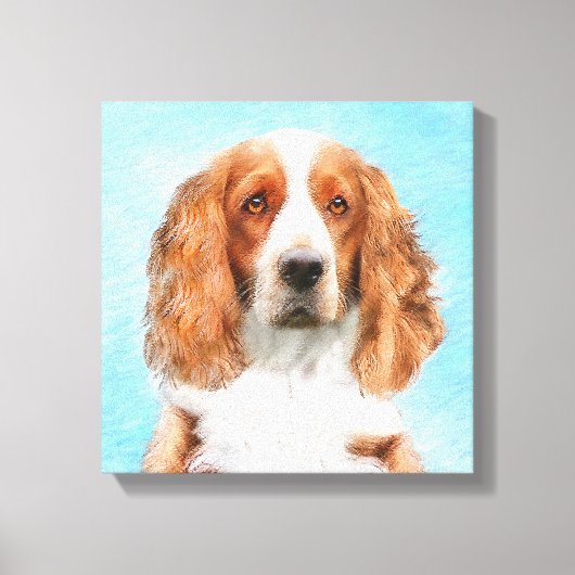 Welsh Springer Spaniel Painting - Original Dog Art Canvas Afdruk (Voorkant)