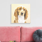 Welsh Springer Spaniel Painting - Original Dog Art Canvas Afdruk (Insitu (Woonkamer))