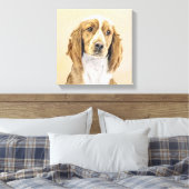 Welsh Springer Spaniel Painting - Original Dog Art Canvas Afdruk (Insitu (Slaapkamer))