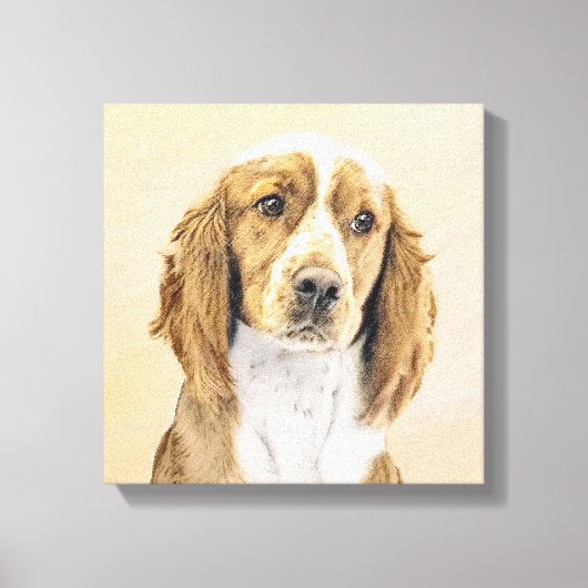 Welsh Springer Spaniel Painting - Original Dog Art Canvas Afdruk (Voorkant)