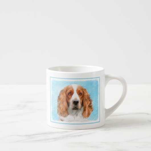 Welsh Springer Spaniel Painting - Original Dog Art Espresso Kop (Rechts)