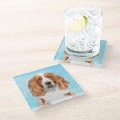 Welsh Springer Spaniel Painting - Original Dog Art Glazen Onderzetter (Schuin)