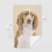 Welsh Springer Spaniel Painting - Original Dog Art Golfhanddoek (Insitu)