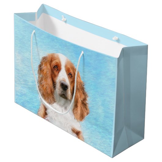 Welsh Springer Spaniel Painting - Original Dog Art Groot Cadeauzakje (Voorkant Gekanteld)