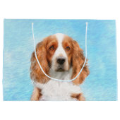 Welsh Springer Spaniel Painting - Original Dog Art Groot Cadeauzakje (Achterkant)