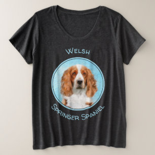 Welsh Springer Spaniel Painting - Original Dog Art Grote Maat T-shirt