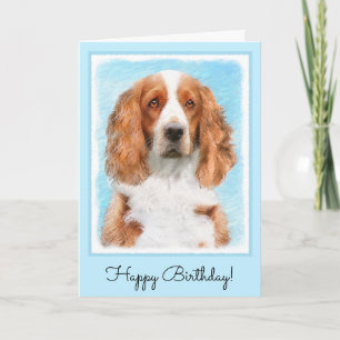 Welsh Springer Spaniel Painting - Original Dog Art Kaart