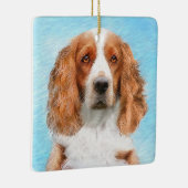 Welsh Springer Spaniel Painting - Original Dog Art Keramisch Ornament (Rechts)