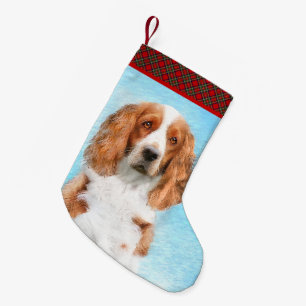 Welsh Springer Spaniel Painting - Original Dog Art Kleine Kerstsok