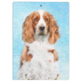 Welsh Springer Spaniel Painting - Original Dog Art Klembord (Achterkant)