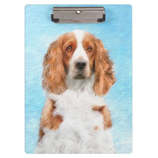 Welsh Springer Spaniel Painting - Original Dog Art Klembord (Voorkant)