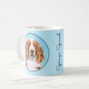 Welsh Springer Spaniel Painting - Original Dog Art Koffiemok
