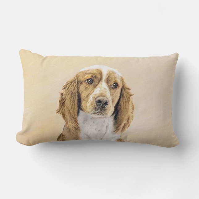 Welsh Springer Spaniel Painting - Original Dog Art Kussen (Voorkant)