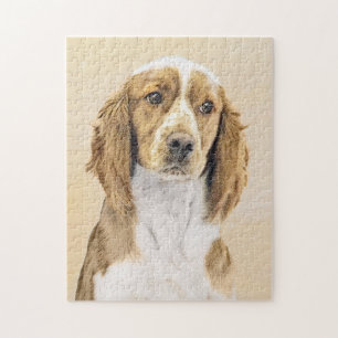 Welsh Springer Spaniel Painting - Original Dog Art Legpuzzel