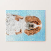 Welsh Springer Spaniel Painting - Original Dog Art Legpuzzel (Horizontaal)