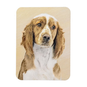 Welsh Springer Spaniel Painting - Original Dog Art Magneet