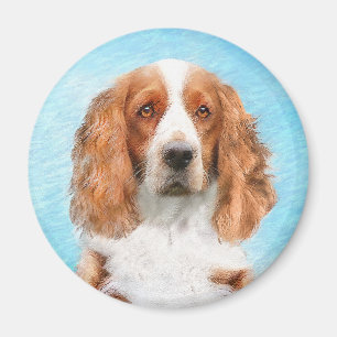 Welsh Springer Spaniel Painting - Original Dog Art Magneet