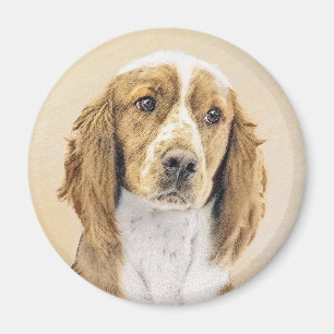 Welsh Springer Spaniel Painting - Original Dog Art Magneet