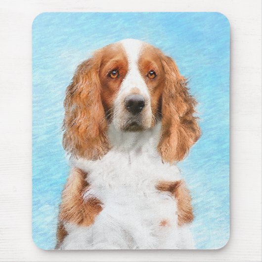 Welsh Springer Spaniel Painting - Original Dog Art Muismat (Voorkant)