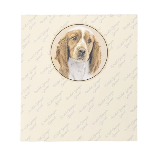 Welsh Springer Spaniel Painting - Original Dog Art Notitieblok (Voorkant)