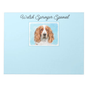 Welsh Springer Spaniel Painting - Original Dog Art Notitieblok