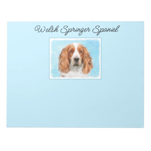 Welsh Springer Spaniel Painting - Original Dog Art Notitieblok (Voorkant)