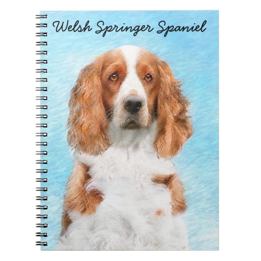 Welsh Springer Spaniel Painting - Original Dog Art Notitieboek (Voorkant)
