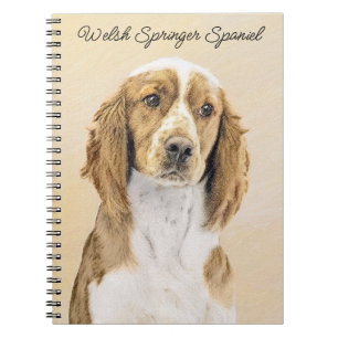 Welsh Springer Spaniel Painting - Original Dog Art Notitieboek