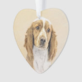 Welsh Springer Spaniel Painting - Original Dog Art Ornament (voorkant)