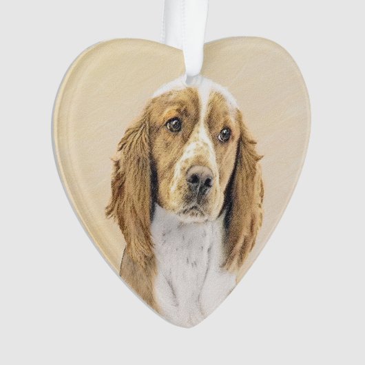 Welsh Springer Spaniel Painting - Original Dog Art Ornament (voorkant)