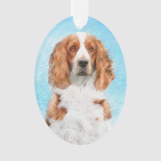 Welsh Springer Spaniel Painting - Original Dog Art Ornament (voorkant)