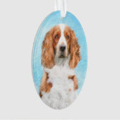 Welsh Springer Spaniel Painting - Original Dog Art Ornament (voorkant)