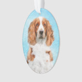Welsh Springer Spaniel Painting - Original Dog Art Ornament (voorkant)