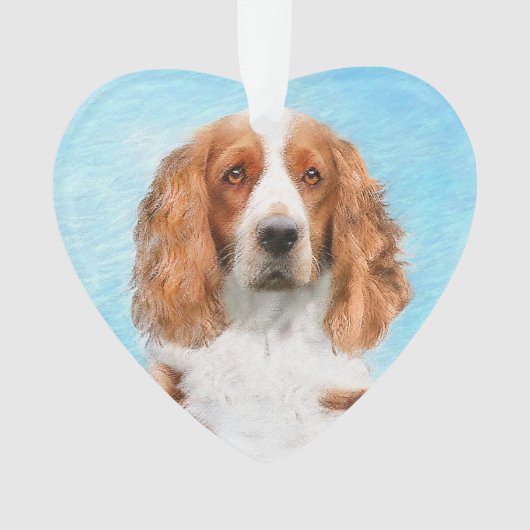 Welsh Springer Spaniel Painting - Original Dog Art Ornament (voorkant)