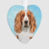 Welsh Springer Spaniel Painting - Original Dog Art Ornament (voorkant)