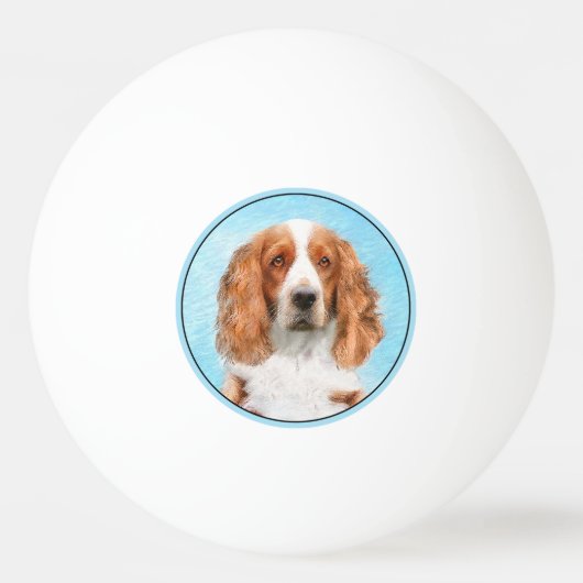 Welsh Springer Spaniel Painting - Original Dog Art Pingpongbal (Voorkant)