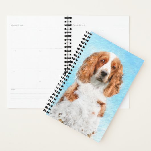 Welsh Springer Spaniel Painting - Original Dog Art Planner (Display)