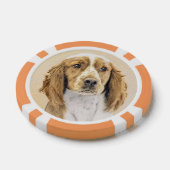 Welsh Springer Spaniel Painting - Original Dog Art Poker Chips (Enkel)