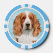 Welsh Springer Spaniel Painting - Original Dog Art Poker Chips (Voorkant)