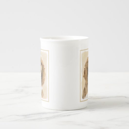 Welsh Springer Spaniel Painting - Original Dog Art Porselein Kop (Voorkant)